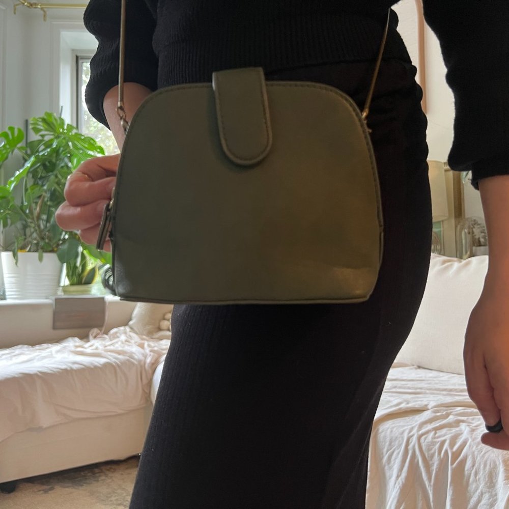 Anthropologie chain mini bag | Green purse